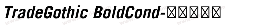 TradeGothic BoldCond字体转换